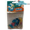 Smurfbloesem smurfin - Smurfen sleutelhanger metaal - 6cm