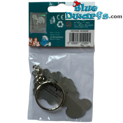 Smurfbloesem smurfin - Smurfen sleutelhanger metaal - 6cm