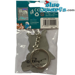 Puffo Capricorno - oroscopo - segni zodiacali - portachiavi in metallo - I puffi - 6cm