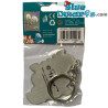 Vissen - Zwemmende smurf als vis - Horoscoop - Smurfen sleutelhanger metaal - 6cm