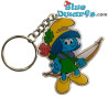 Smurfstorm smurfette with bow - The smurfs - metal keyring - 6cm