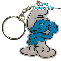 Hefty Smurf with Tattoo- The smurfs - metal keyring - 6cm