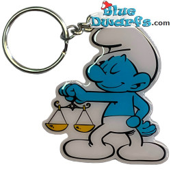 Puffo Bilancia  - oroscopo - segni zodiacali - portachiavi in metallo - I puffi - 6cm