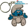 Baby smurf - Smurfen sleutelhanger metaal - 6cm