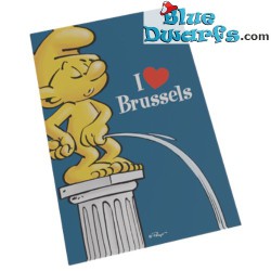 Schtroumpf aimant - I Love Brussels - The Smurfs - 8x5cm