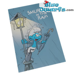 Puffo magnete - Smurfin in the rain - The smurfs - 8x5cm