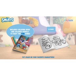Kits de loisirs créatifs - Les schtroumpfs - Livre de coloriage / règle de mesure de la hauteur / autocollants