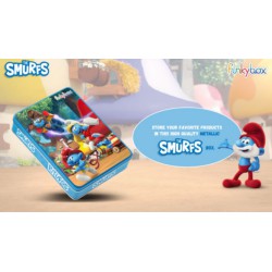 Metal activity box - the Smurfs - Coloring book / Stickers / height measuring ruler