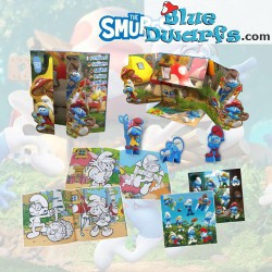 Activity book - The Smurfs - Coloring book / Stickers / Pop up book with 11 carton figurines