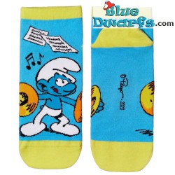 1 pair woman smurf socks - Smurfette - one size