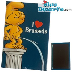 Schlumpf Magnet  - I Love Brussels - The Smurfs - 8x5cm