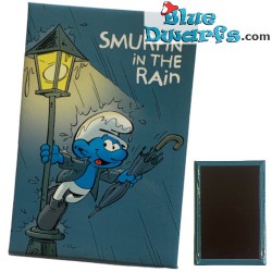Puffo magnete - Smurfin in the rain - The smurfs - 8x5cm