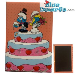 Smurf magnet - The Wedding - Bride and Groom - Smurf Marriage - The Smurfs - 8x5cm