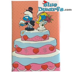 Puffo magnete - Matrimonio / nozze- Sposa e sposo - The Smurfs - 8x5cm