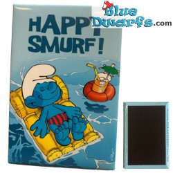 Puffo magnete - The Smurfs - Happy Smurf - 8x5cm