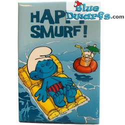 Imán- Los Pitufos - The Smurfs - Happy Smurf - 8x5cm