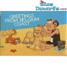 Imán- Los Pitufos - Gargamella y Azrael - The Smurfs - Greetings from Belgium coast - 8x5cm