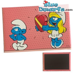 Smurf magnet  - I love you - Smurfette with heart - In Love - The Smurfs - 8x5cm