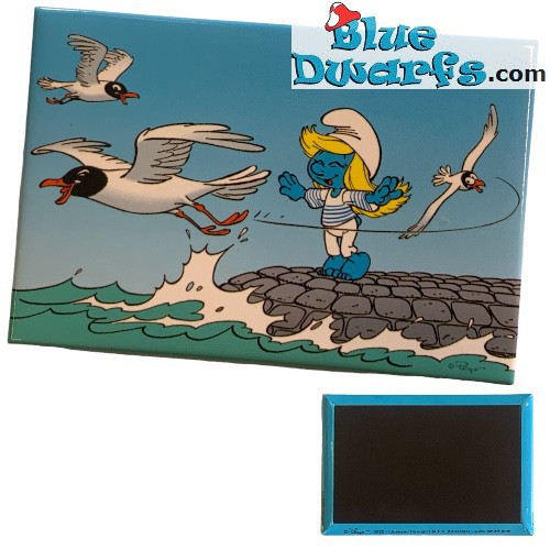 Smurf magnet - Gulls and smurfette - The Smurfs - 8x5cm