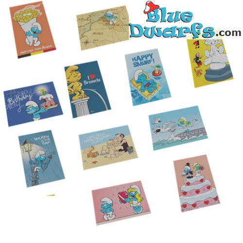 Imán - Los Pitufos  - Serie completo Los pitufos - 11 imanes - The Smurfs - 8x5cm