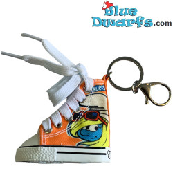 Schlumpfine mit Sonnenbrille - Schlumpf Schuh Schlüsselanhänger - orange - Leinwand - 7,5 cm