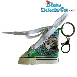 Schtroumpf Sportif - Porte-clés Chaussure Schtroumpf - casque - vert - Toile - 7,5 cm