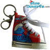 Complete set - 12 canvas shoes - Metall Keyrings - The Smurfs - 7,5 cm