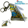 Potige smurf - Mini Smurfen schoen Sleutelhanger - Active Man - Geel - Canvas - 7,5 cm