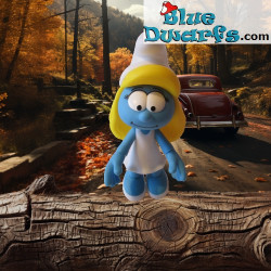 Pitufina – 20 cm – Figura Global Smurfday de vinilo – con cabeza y brazos móviles