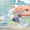 Complete set - 12 canvas shoes - Metall Keyrings - The Smurfs - 7,5 cm