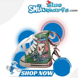 Sport Schlumpf - Schlumpf Schuh Schlüsselanhänger - Helm - grün - Leinwand - 7,5 cm