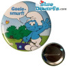 Schlumpf Button - Schlumpf macht Einkaufen 2008 Albert Heijn Supermarket - 5,5cm