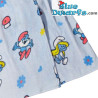 Bata de baño - los pitufos -  Pitufina y grand pitufo - poliéster - azul
