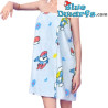Peignoir de bain - Dames - Les schtroumfps - Schtroumpfette et grand schtroumpf - polyester