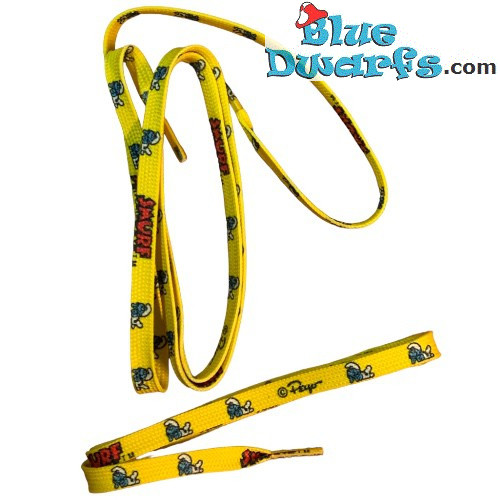 Les lacets - Les schtroumpfs - Jaune - 90 cm
