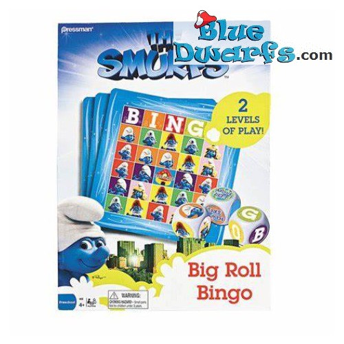 Juego de cartas familiar- Big Rol bingo -los pitufos