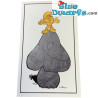 Golden Papa smurf Smurf on mushroom - Statue - Zédibulle éditions - 4,5x5x7cm