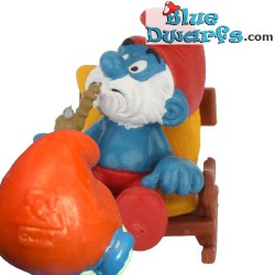 40228: Papa Smurf in Rocking chair - Quick (Supersmurf) - Schleich - 5,5cm
