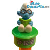 Schtroumpf  - Schtroumpf avec lunettes - Distributeur PEZ à Bonbons /bouchon -  Pez, - 8cm)