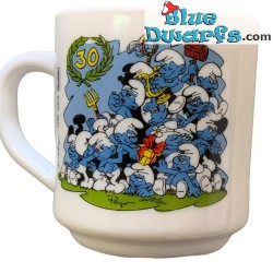 Vintage Smurf mug - A stack of Smurfs Ceramic - +/-7x9cm