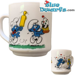 Los Pitufos - Taza - retro - Cerámica - +/-7x9cm