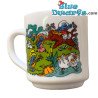 Vintage Smurf mug - Smurflings next to the river - Ceramic - +/-7x9cm