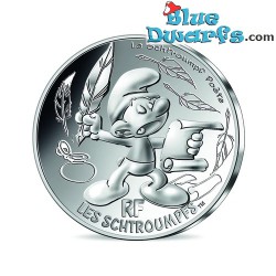 Poète Schtroumpf - 1 pièces de monnaie/ Les schtroumpfs - 10 euro -  La Monnaie de Paris - 2020