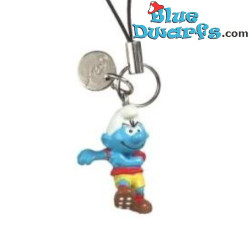 Plastic Ciondolo: Puffo Calciatore (+/- 2,5 cm)