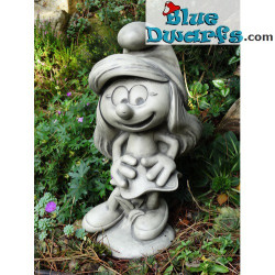 Trendy Smurfette Smurf Statue / Garden Sculpture - Stone Cast - 41x23x22 cm / 11 kilo