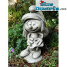 Schtroumpfette  - statue de jardin - Pierre reconstituée - 41x23x22 cm / 11 kilo