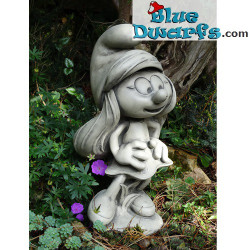 Trendy Smurfette Smurf Statue / Garden Sculpture - Stone Cast - 41x23x22 cm / 11 kilo