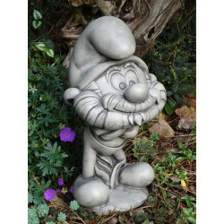 Grand Schtroumpf  - statue de jardin - Pierre reconstituée - 41x21x23 cm / 11 kilo