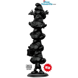 De smurfen toren XXL - Zwart -  kunstharsfiguur - Markant gezelschap  - Plastoy - 37 cm