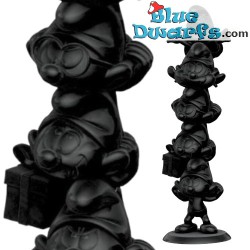 Los Pitufos subiéndo en columna XXL - Negro - Figura Resina - Plastoy - 35 cm